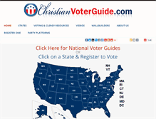 Tablet Screenshot of christianvoterguide.com